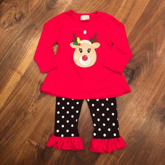 Reindeer Tunic & Pant Set 2T ~ NWT - Picture 1 of 5
